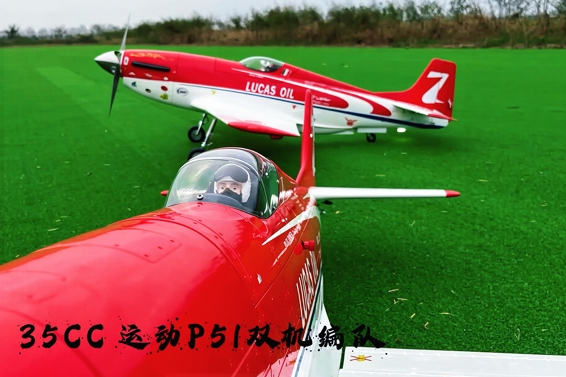 35–55CC Full Composite P-51D “STREGA” Scale Model Aircraft